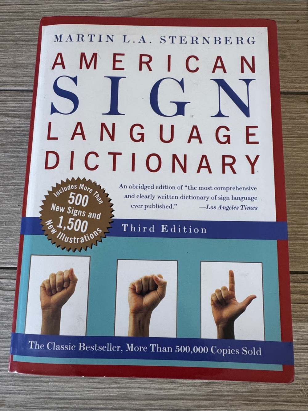 American Sign Language Dictionary by - Red/Blue Cover